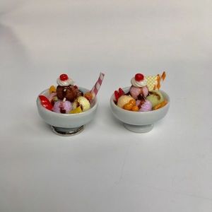 Handmade miniature icecream pack of two